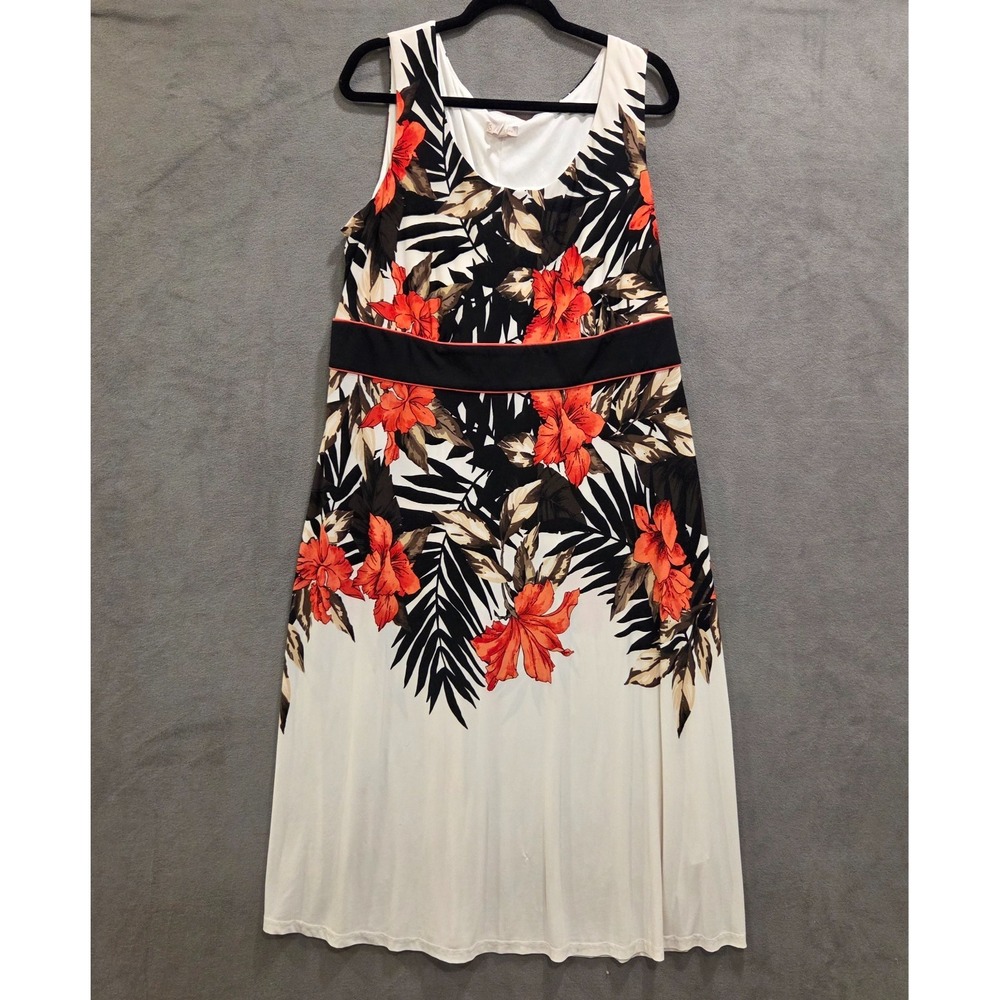 DB‎ Established 1962 Maxi Dress Women Size 18 Floral Tropical Resort Beach Flowy